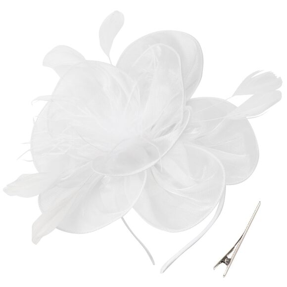 Accessories - Fascinators Hat Tea Party Headwear Ribbons Feathers On A Headband And A 7165